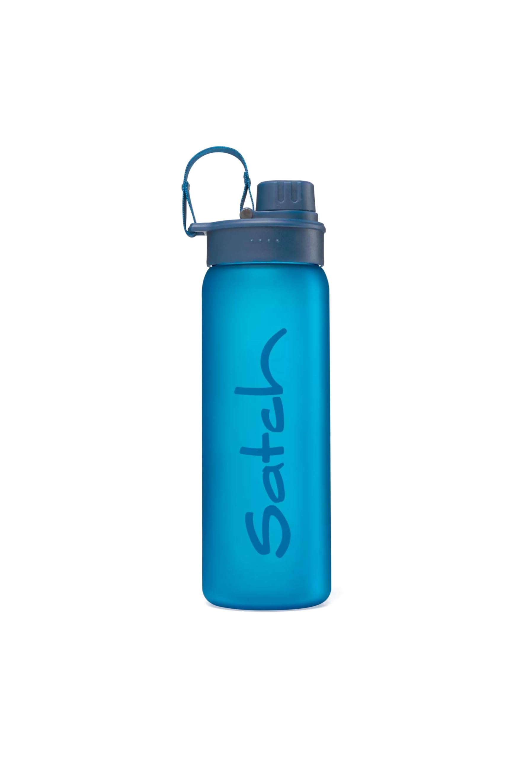 Satch Sport Trinkflasche BPA frei 650 ml, Auslaufsicher und Kohlensäure geeignet, für Sport- und Erfrischungsgetränke Blau