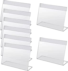 Amazon.com: GSHLLO 20 Pcs 5 x 8cm Mini Sign Display Holder Small ...