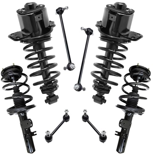 Image of Detroit Axle - 8pc FWD Struts Sway Bars for 2005 2006 2007 Mercury Montego Ford Five Hundred, 4 Struts with Coil Springs 4 Sway Bars Front Rear Replacement Suspension Kit