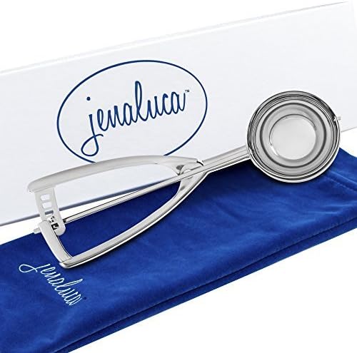 Jenaluca Ice Cream Scoop - 18/8 Stainless Steel (Gift Pack, Extra Large)