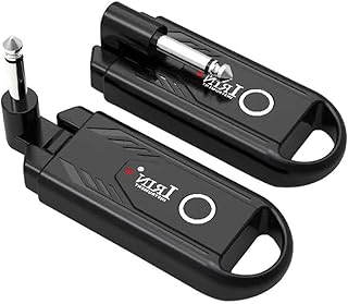 WUURAA Guitar Wireless System Wireless Guitar Transmitter Receiver Rechargeable Digital Guitar System Cordless Guitar Jack Lead Guitar Wireless System Wireless Guitar Transmitter Receiver Wireless