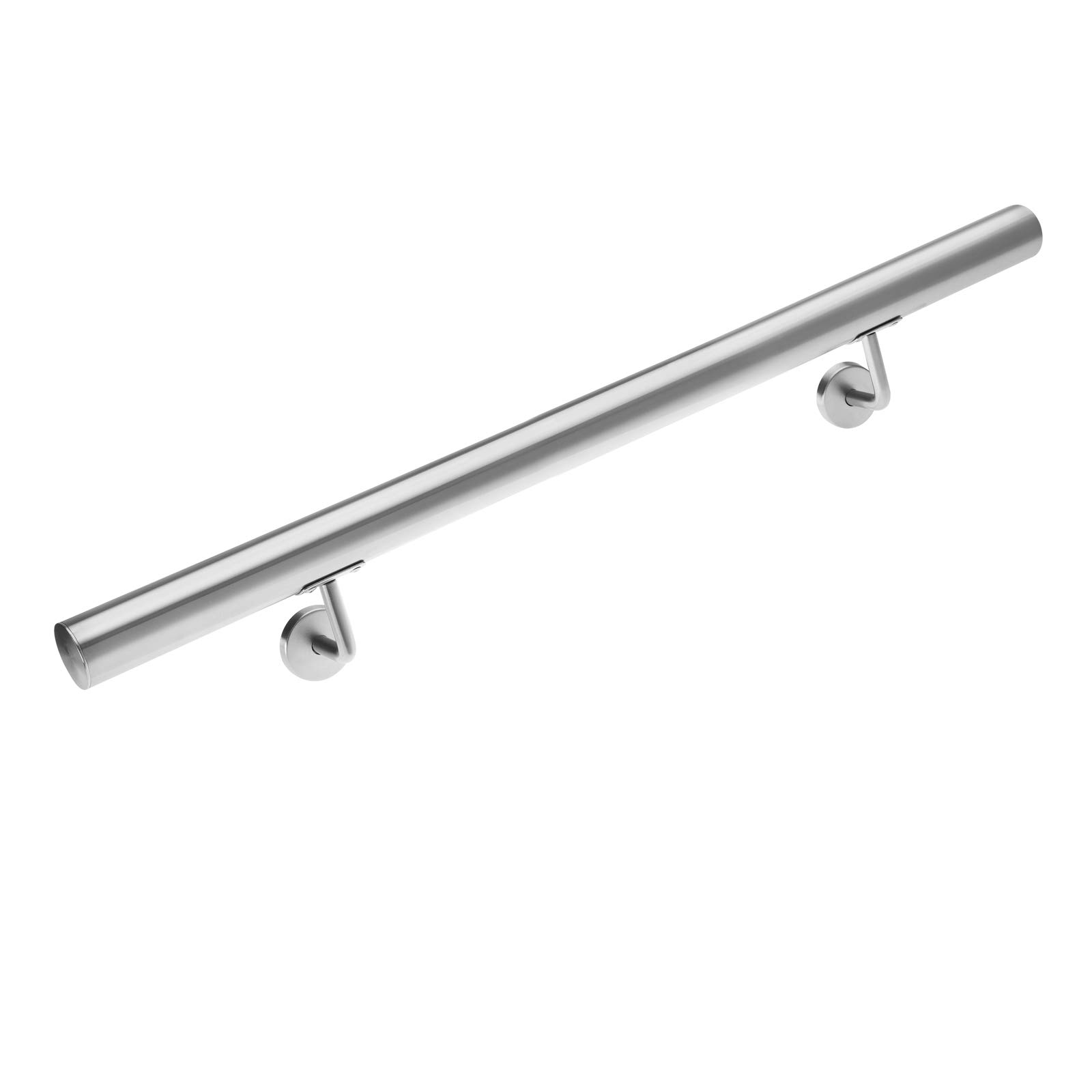 Monzana Pasamanos de Acero Inoxidable Barandilla de Pared para Escalera 80cm Soporte Pared Interior Exterior