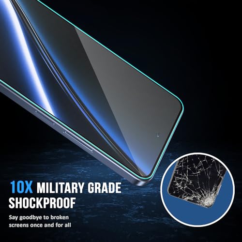 Image of ArmourPro Military Grade Gorilla Tempered Glass Compatible For Realme Narzo 80X, Narzo 70X and Narzo 60X (6.72 Inch) With Easy Installation Kit | Edge-To-Edge Protector Coverage | Black, Pack of 2
