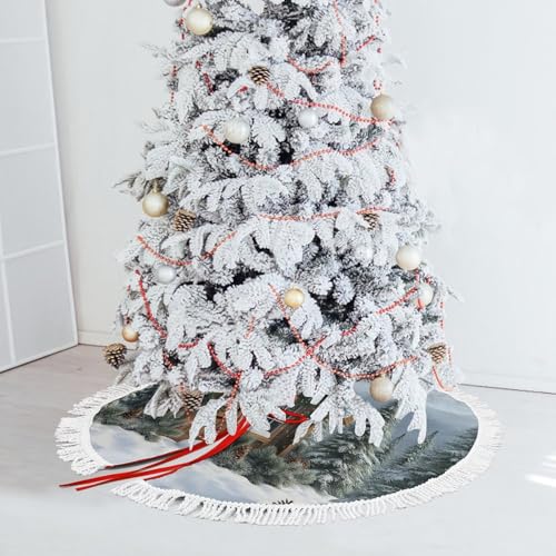 Jupe d'arbre de Noël couronne de pin pour sublimer vos décorations de fête à domicile