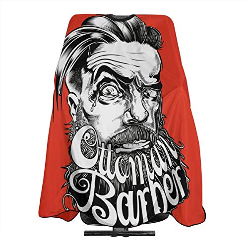 Mens Hairstyles Barber Cool Orange Hairdresser Hair Stylist Haircut Cover Salon Barbering Cape Shop Accessories Styling Cutting Kit Professional Cloth Women Men Adult