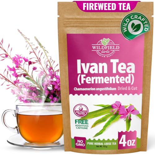 Image of 4 oz Siberian Fireweed Tea Herbal Ivan Tea Blooming Sally (Chamerion Angustifolium) Ivan Chai Bulk Loose Leaf Herb Epilobium Angustifolium - 113g (4 oz)