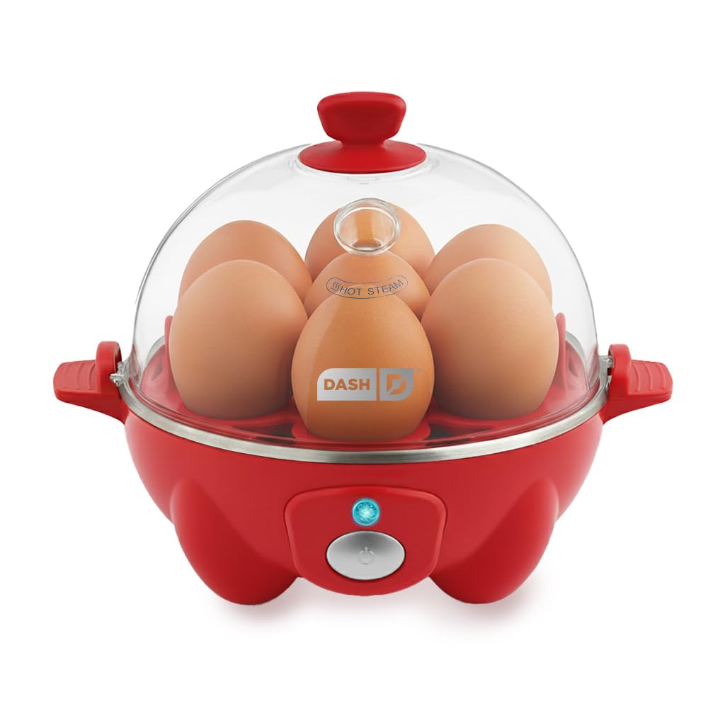 DASH Rapid Egg Cooker: 7 Egg Capacity Electric Egg Cooker for Hard Boiled Eggs, Poached Eggs, Scrambled Eggs, or Omelets.
