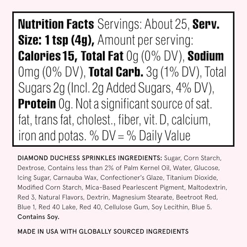 Image of Fancy Sprinkles Diamond Duchess Sprinkles | Bow, Rose, Pearl & Diamond Shaped Candy | Pink, Purple & White | Cake, Cupcake & Cookie Decorating | Bridal & Birthday | 1 Pack (0.5c)