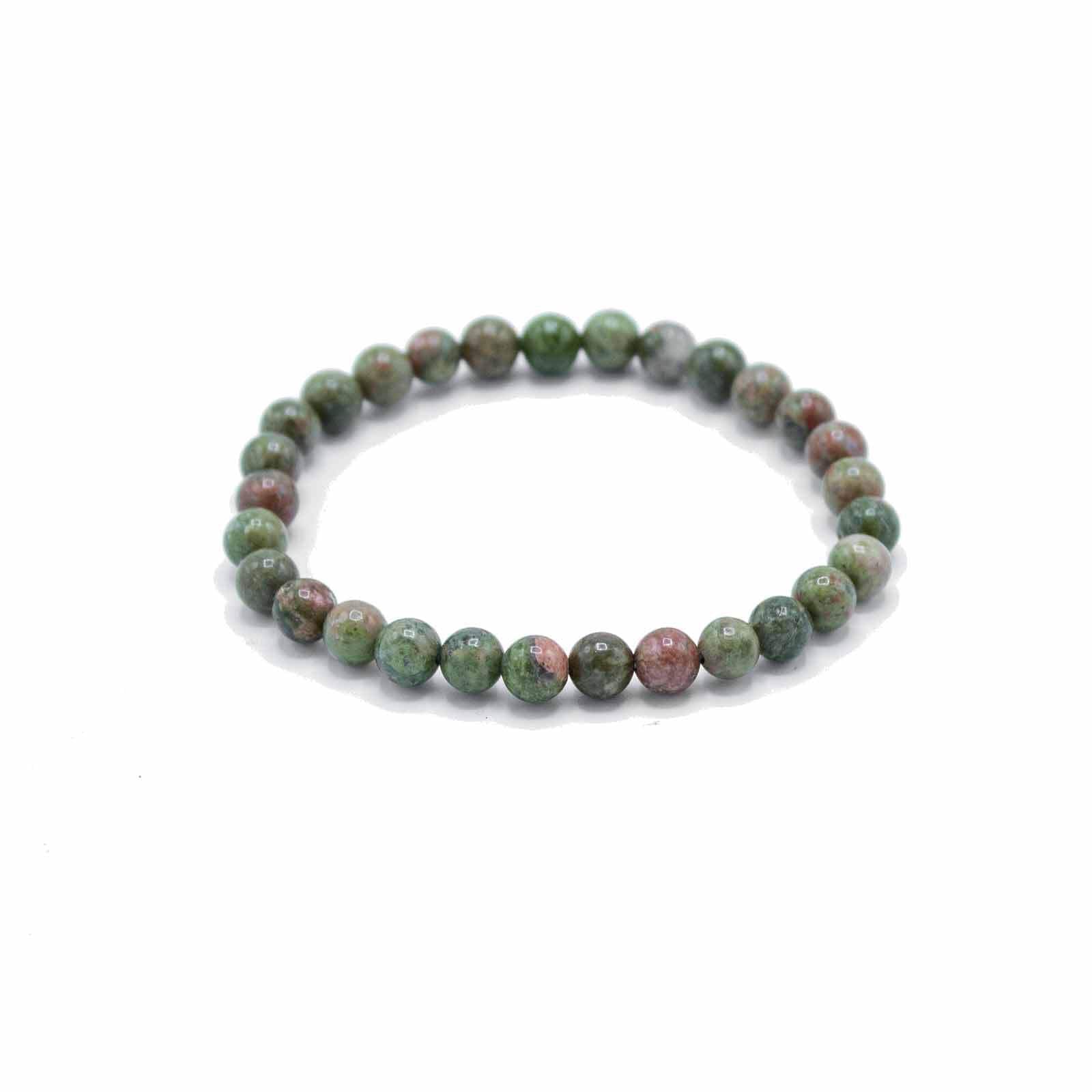 Ancient Wisdom Gemstone Bracelets - 12 Unique Designs for Positive Energy & Healing | Genuine Crystal Stone Bracelets for Manifesting a Good Life (Green Jasper - Growth)