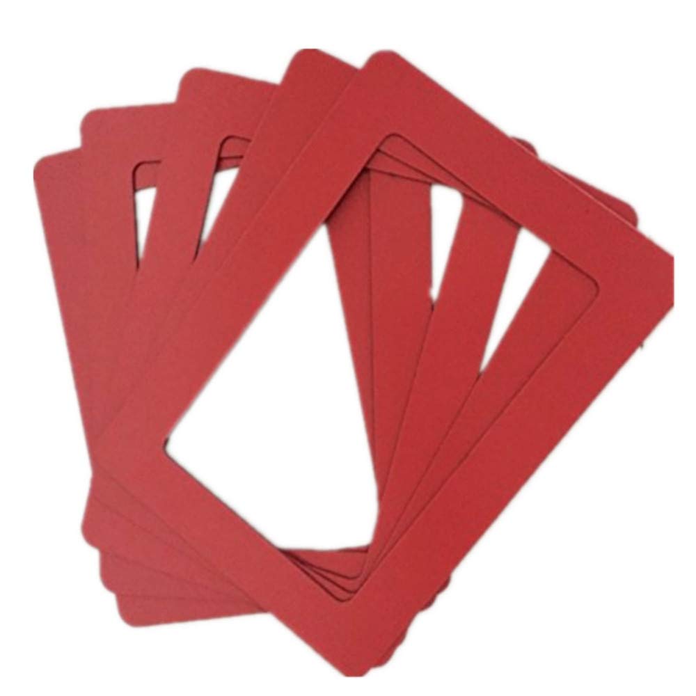 Graces Dawn Magnetic Photo Frame, Refrigerator, Dishwasher Photo Wall with Metal Surface of Iron, held 4 × 6 inch Photo 5 Pieces, Color Choice 4 × 6 inch Red 43215-3233