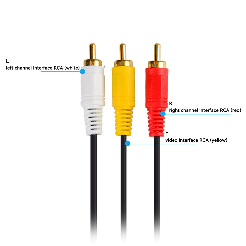 Cable alargador 3 RCA macho a 3 RCA hembra, chapado en oro, ideal para audio y vídeo DVD CD, AV, TV, (4.5m)