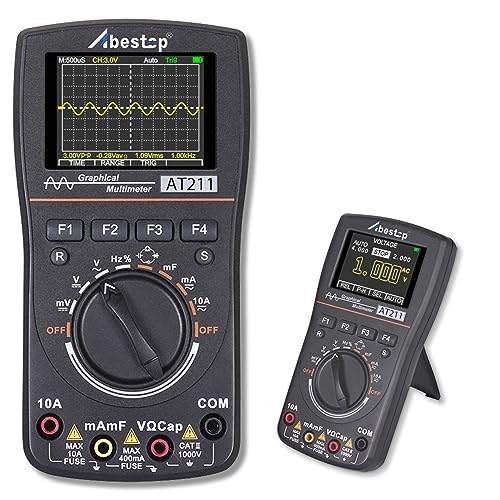 Image of AT211 Oscilloscope Multimeter 2 in 1 Oscilloscope 1MHz Bandwidth 2.5Msps Sampling Rate Meter Function AC /DC Current /Voltage Tester