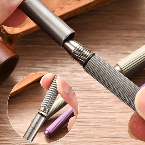Mini stylo à bille en titane EDC Hamans jaune à écriture fluide et précise - 5