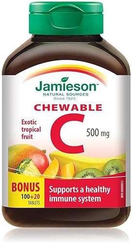 Jamieson Vitamina C Fruta Tropical 500mg 120 Tabletas