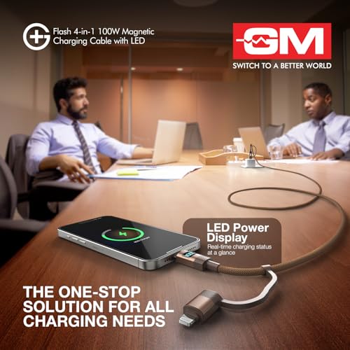GM G+ Flash 4-in-1 Magnetic Charging Cable 100W - Image 3