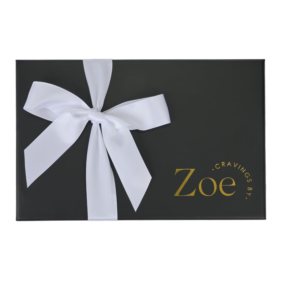 CRAVINGS BY ZOE Birthday Chocolate Covered Cookies Gift Basket | 12 Count | Kosher Milk & Dark Belgian Chocolate Gourmet Food Gift Box | Birthday, Thank You, Candy Gifting Men Women Him Her Mom: 6 PC Black
