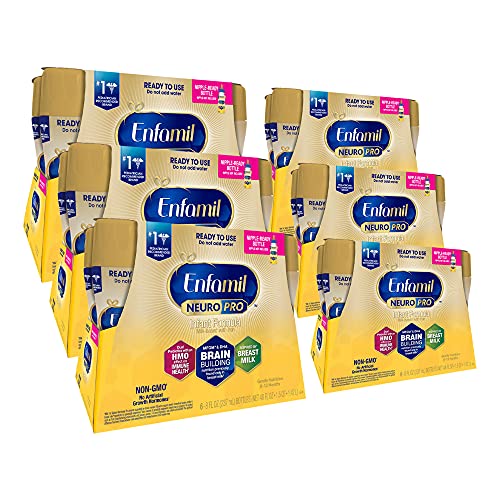 Enfamil NeuroPro Ready to Feed Baby Formula Milk, 8 Fluid Ounce, 36 count (Packaging May Vary)