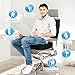 CloudBliss Seat Cushion,Office Chair Cushion,Car Seat Cushions,Lumbar Support Pillow for Office Chair,Back Support Memory Foam Pillow Coccyx Cushions for Tailbone Pain,Sciatica Back Pain Relief Black