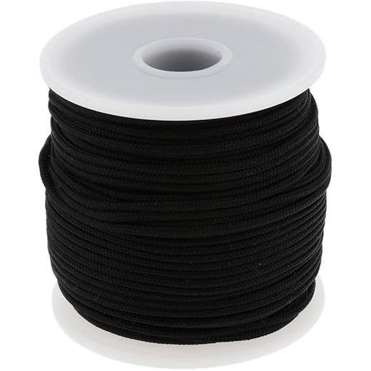 Paracord Parachute Rope 2mm 50m Black