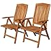 Produktbild ASS Teak Design Hochlehner Gartensessel Gartenstuhl Sessel Holzsessel Klappsessel Gartenmöbel Holz sehr robust 7fach-verstellbar Modell: JAV-Tobago, Größe:2 Stück
