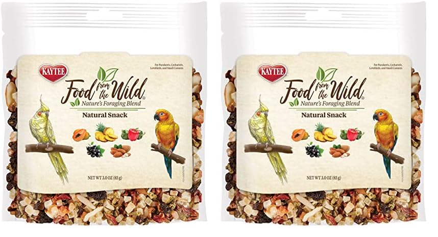KayteeFood from The Wild Natural Pet Bird Snack Food Treats for Parakeets, Cockatiels, Lovebirds, and Small Conures, 3 oz (Pack of 2)
