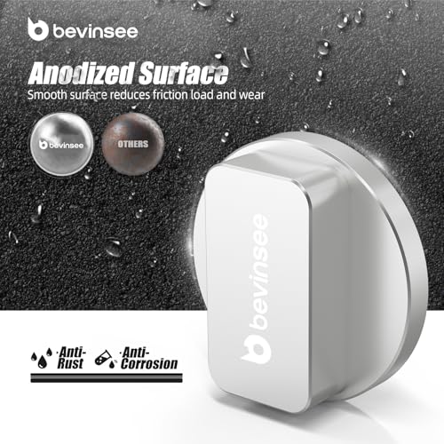 Image of Bevinsee 4pcs Floor Jack Pad Adapter Aluminum Compatible with BMW & Mini E46 E90 E91 E92 E93 F30 F31 M3 F80 M3 G20 Jack Pad Frame Rail Protector Universal Silver
