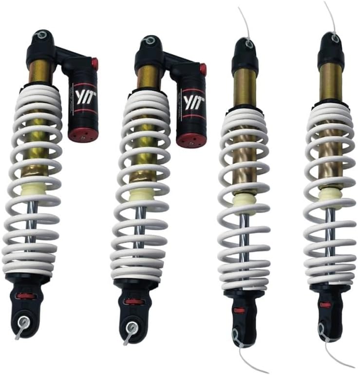 4PCS Front Rear Shock Absorber Assembly （Red or white）fit For 1000 ATV QUAD GO KART Parts No.17001010120 17001020140(White)