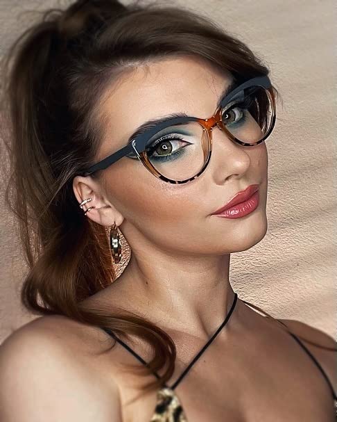 Image of VOOGLAM Cat Eye Blue Light Blocking Glasses for Women Anti UV Eyestrain Eyewear Callisto