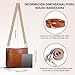 ISEYOU Bolso Mujer, Bolso Bandolera Mujer PU Cuero Moda con 2PCS Correas...