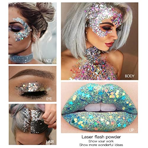 Theshiry BODY GLITTER Gel, Make Up Long Lasting Glitter For Body Face Hair Eyeshadow thumb #2