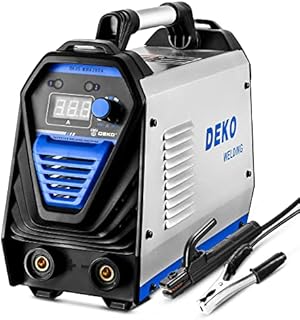 DEKOPRO 200Amp MMA Welder, 110/220V Stick Welder Dual Voltage ARC Welders Portable Welding Machine Electrode Holder,Work Clamp, Input Power Adapter Cable and Brush