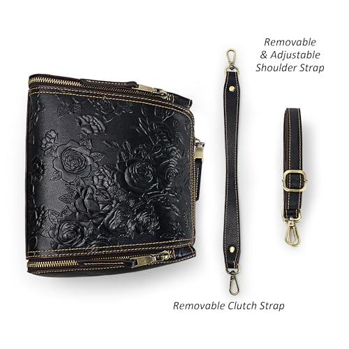 Image of LETEULO Crossbody Bag for Women Top Handle Tote Purses Vintage Satchels Handbag