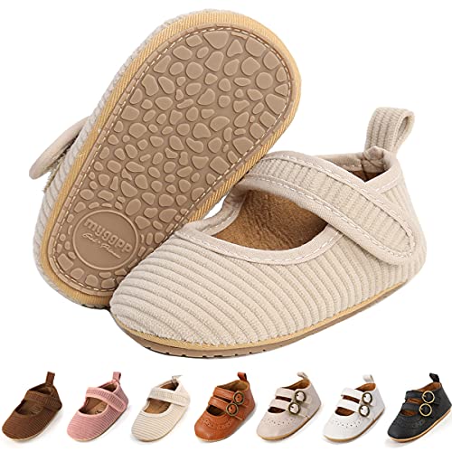 Image of Baby Girls Mary Jane Flats with Bowknot Floral Princess Wedding Dress Shoes Soft Newborn Infant Crib First Walkers Prewalker