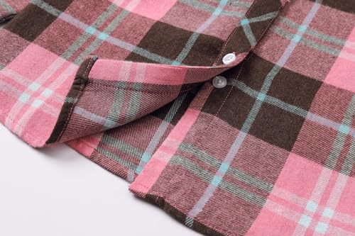 Image of SANGTREE Long Sleeved Flannel Shirt Button Down Plaid Shirts