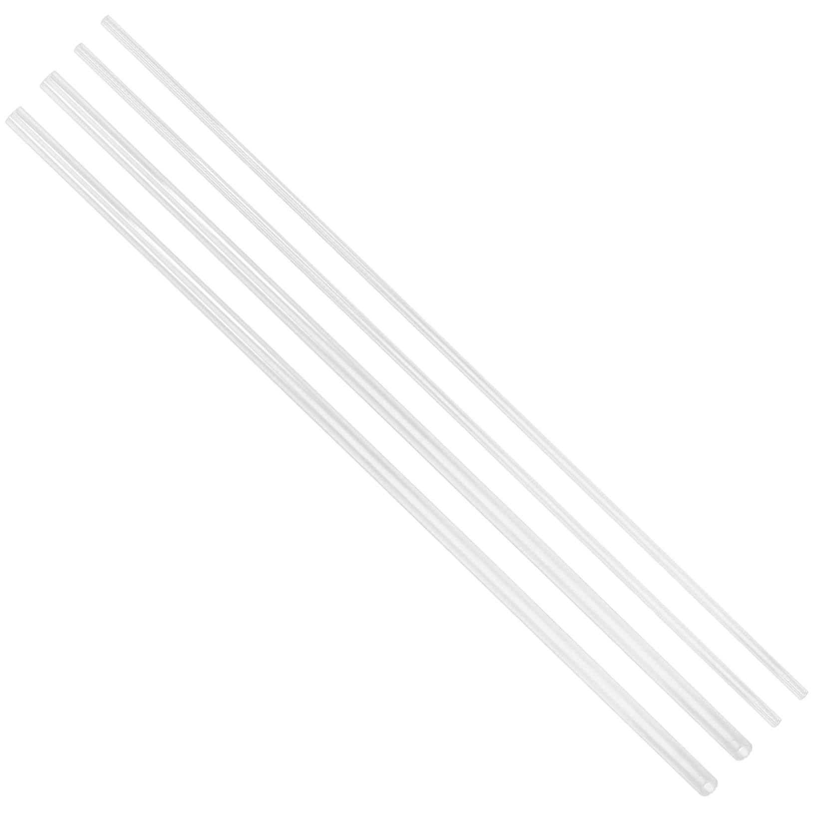 PRETYZOOM 4Pcs Transparent Hard Tubes Unbreakable Craft Tubes Lightweight and Rigid Tubing for Various Projects and Applications