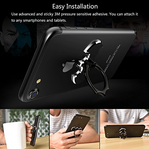 Suporte de anel de telefone Batman, suporte de suporte de metal para celular com rotação de 360°, su