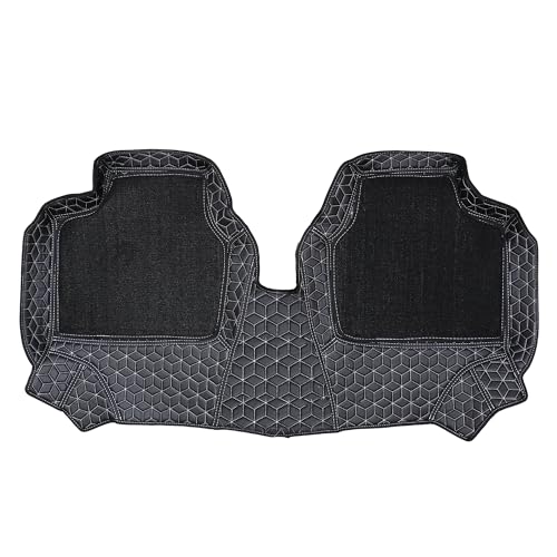 Image of CARNEST 7D Car Floor Mats| Grass Mat Set | Waterproof & Washable Full Coverage Car Foot Mats | Double Stitched 7 Layer Protection | Black Silver |Compatible with Safari 2023 Auto