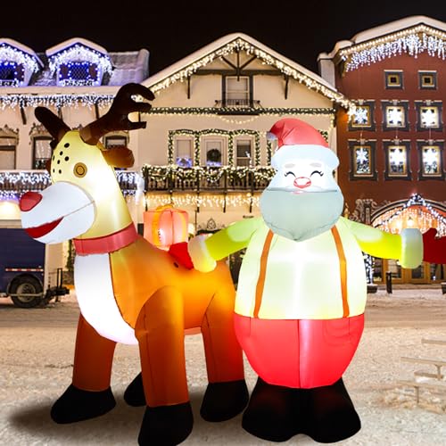 Christmas Outdoor Decorations,Inflatable Christmas Yard Decorations,Blow Up for Outdoor, Gift for Yard