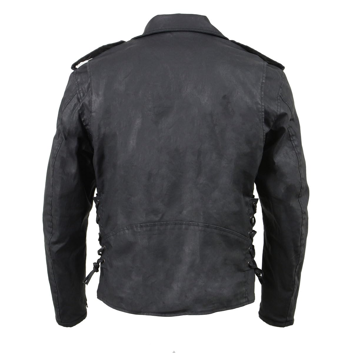 Milwaukee Leather Męska kurtka dżinsowa MDM1020 Armored Black Woskowany dżins, XXL, Czarny, XXL