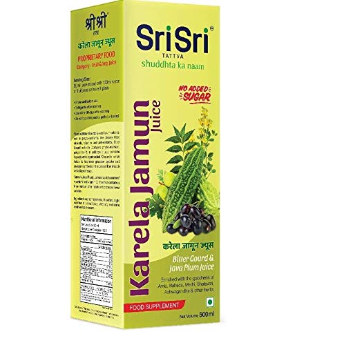 Sri Sri Tattva Karela Jamun Juice, 1Litre (500ml x Pack of 2) (B07PK8N393) Amazon Price History, Amazon Price Tracker