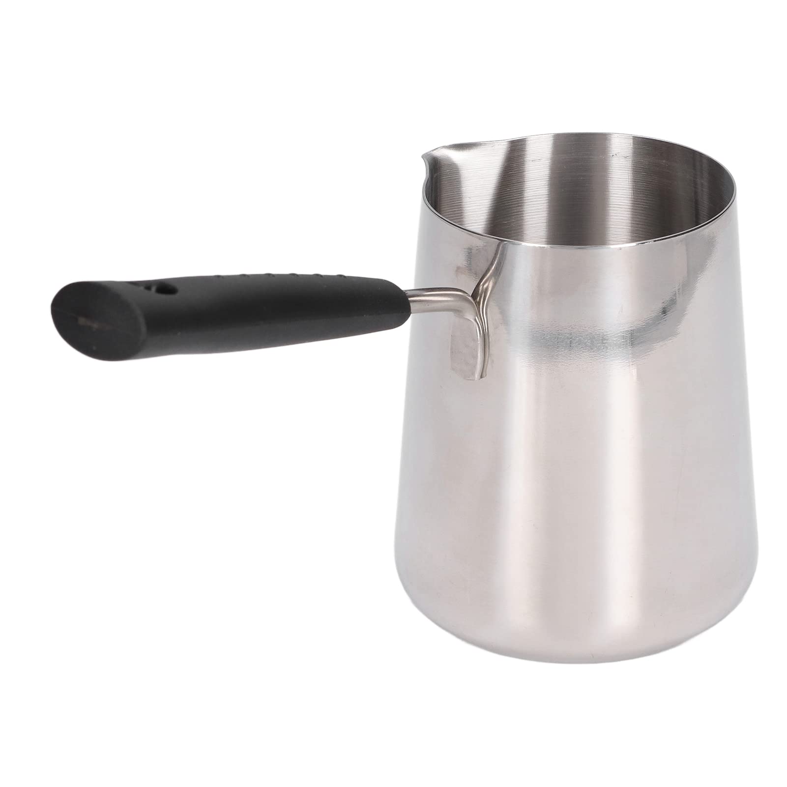 Boxwizard Stainless Steel Induction Mocha Pot 600ml Modern Turkish Coffee Pot Glossy Finish High Temperature Resistant Easy Butter Warmer