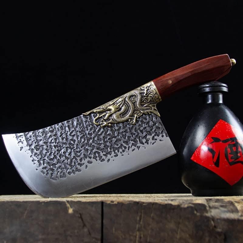 MAYiT Meat Cleaver Knife, 8.5 Inch Chopper Knife Sharp Cleaver Hunting Machete Hatchet Longquan Kitchen Knives Meat Poultry Tools