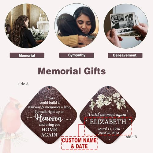 Image of ASTARIN Personalized Memorial Wind Chimes, Customized Wind Chime for Loss of Loved One /Mother /Father, Wind Chimes for Outside Garden Decoration, Sympathy Gifts for Women /Man