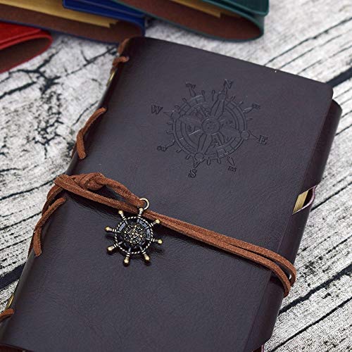 Carnet de notes vintage cuir marron format L résistant pour ne plus perdre vos idées de génie - 6