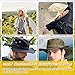Mtgluk Fishing Hat, Wide Brim Breathable Boonie Hat UV Protection Safari Hiking Bucket Hat Beach Summer Cap (Khaki)