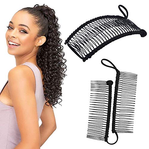 Pinza de Pelo Stretchy Banana Clip Mediana Negra miniatura 1