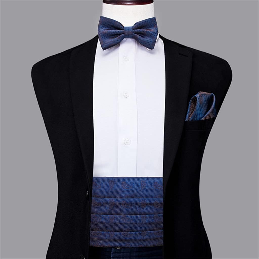Silk Adult Men's Grey Cummerbunds Set Men Elastic Corset Wide Belt for Wedding Tuxedo Floral Cummerbund Bow tie Set