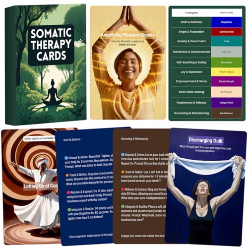 Somatic Therapy Cards with 60 Highly Effective Somatic Exercises for Daily Regulation and Stress Relief Evidence Informed Somatic Therapy to Calm the Nervous System and Reconnect with Your Body