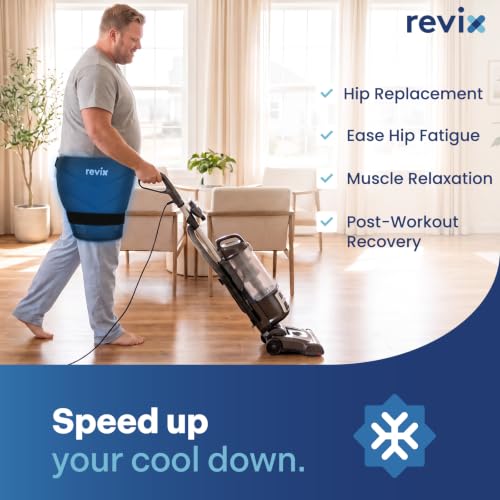 Image of REVIX XXL Hip Ice Pack Wrap for Hip Replacement, Reusable Gel Ice Pack