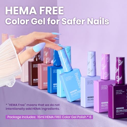 Set de esmaltes gel Beetles 6 colores 15 ml sin HEMA miniatura 3